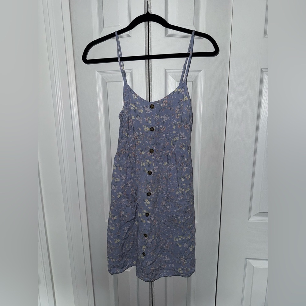 Pink Rose Lavender Floral Mini Dress